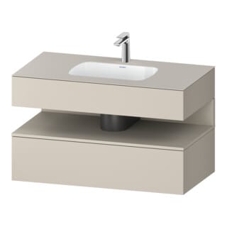 Duravit Einbauwaschtisch-Möbel-Set Qatego 100x55x60cm, T m/ta m, Kon-WTU, Nischenb
