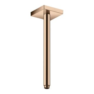 hansgrohe Deckenanschluss 300mm, polished red gold, eckig
