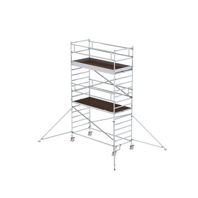 MUNK Rollgerüst 1,35 x 3,0 m mit Ausleger und Doppel-Plattform, Plattformhöhe 4,35 m