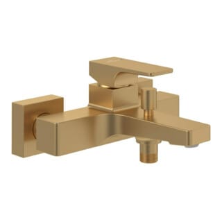 V&B Einhebelmischer für Badewanne Architectura Square mit Umsteller, Wandmontage, brushed gold