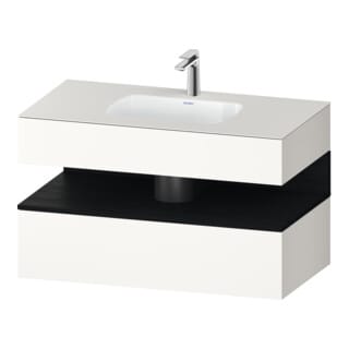 Duravit Einbauwaschtisch-Möbel-Set Qatego 100x55x60cm, E sw/we m, Kon-WTU, B