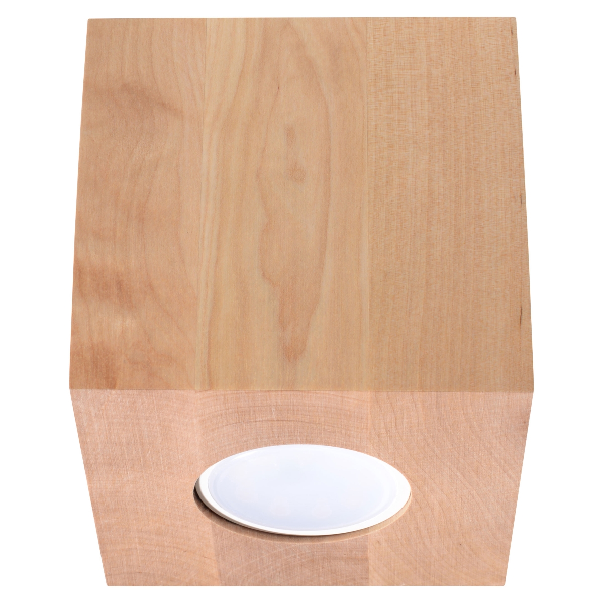 Deckenlampen Quad Naturholz 1xgu10 10cm Sollux