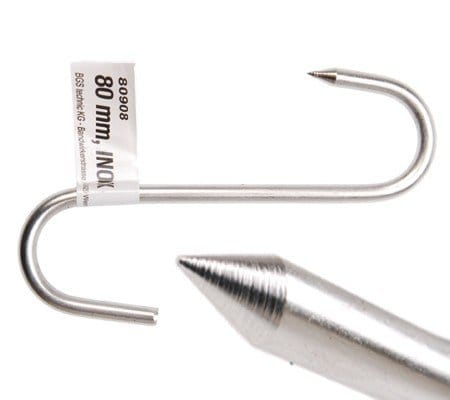 BGS Do it yourself Fleischerhaken INOX 80 mm