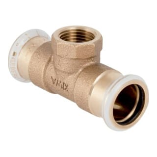 Geberit T-Stück Mapress d 15xRp 1/2, m IG Rotguss, Kupfer