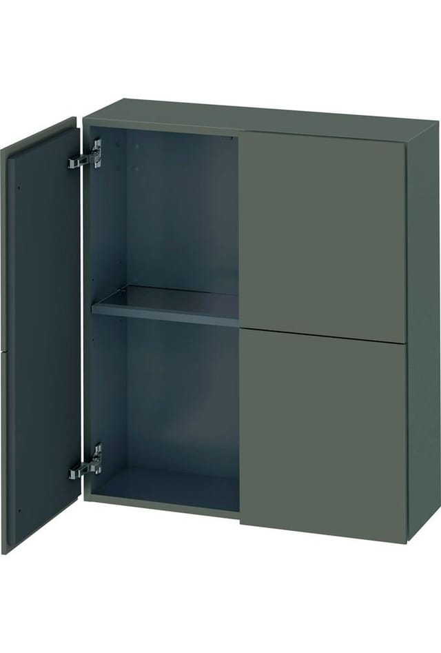 Duravit Halbhochschrank L-Cube 70x24,3x80cm, 2 Tür., flan. Gr s-matt