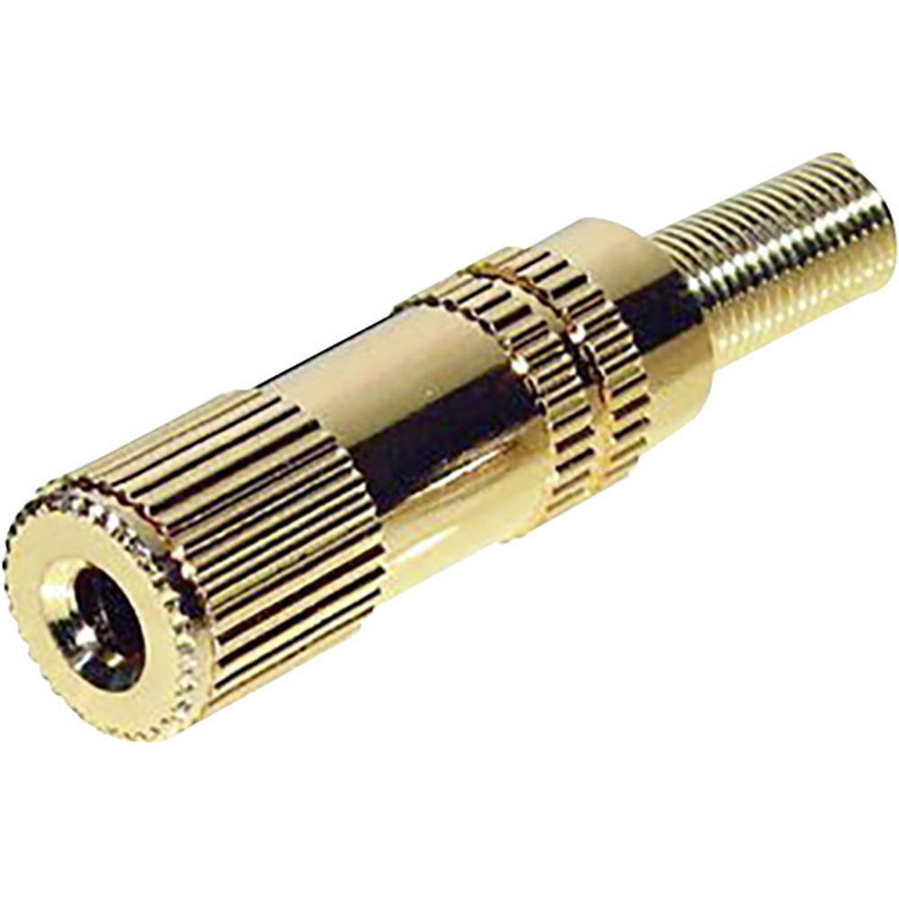Tru Components - 1559798 Klinken-steckverbinder 3.5 Mm Kupplung, Gerade Polzahl: 3 Stereo Gold 1 St.