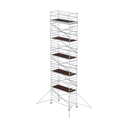 MUNK Rollgerüst 1,35 x 3,0 m mit Ausleger und Doppel-Plattform, Plattformhöhe 10,35 m