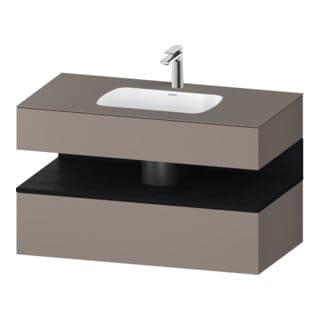 Duravit Einbauwaschtisch-Möbel-Set Qatego 100x55x60cm, E sw/Bas m, Kon-WTU, B