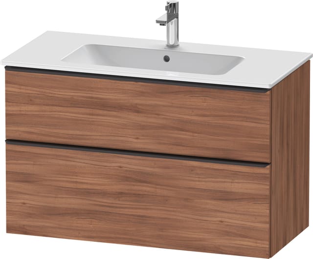 Duravit Waschtischunterschrank D-Neo 101x46,2cm, sw/Nuss N, 1 Kast, 1 Ausz.