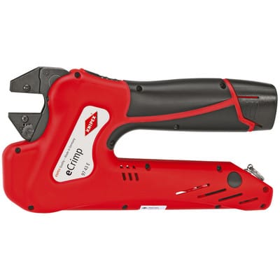 KNIPEX 97 43 E eCrimp Elektromechanische Crimp-Systemzange für auswechselbare Crimpeinsätze 270 mm