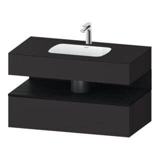 Duravit Einbauwaschtisch-Möbel-Set Qatego 100x55x60cm, E sw/gra m, Kon-WTU, B