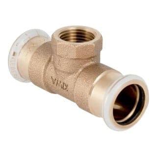 Geberit T-Stück Mapress d 28xRp 1/2, m IG Rotguss, Kupfer