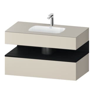Duravit Einbauwaschtisch-Möbel-Set Qatego 100x55x60cm, E sw/tau m, Kon-WTU, B