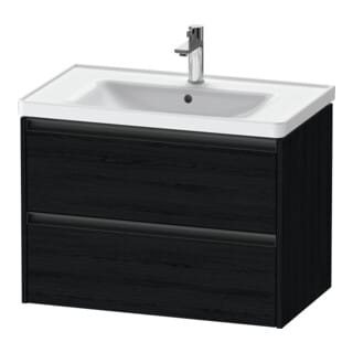 Duravit Waschtischunterschrank Ketho.2 78,4x45,5cm, Ei sw, 2 Schub., wandhängend