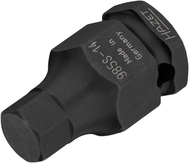 HAZET Schlag-, Maschinenschrauber Schraubendreher-Steckschlüsseleinsatz 985S-14 ∙ Vierkant hohl 12,5 mm (1/2 Zoll) ∙ Innen-Sechskant Profil ∙ 14 ∙ 14