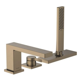 hansgrohe 3-Loch-Waschtischmischer Tecturis E mit sBox, brushed bronze