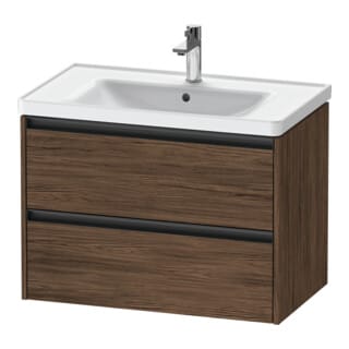 Duravit Waschtischunterschrank Ketho.2 78,4x45,5cm, Nussb dkl., 2 Schub., wandhängend