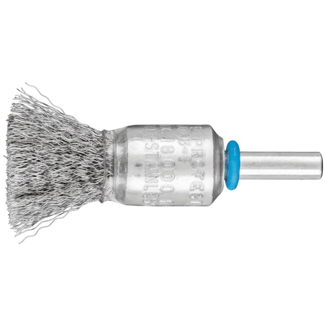 PFERD TOOLS Pinselbürste ungezopft PBU Ø15 mm Schaft-Ø6 mm Edelstahl-Draht-Ø0,20