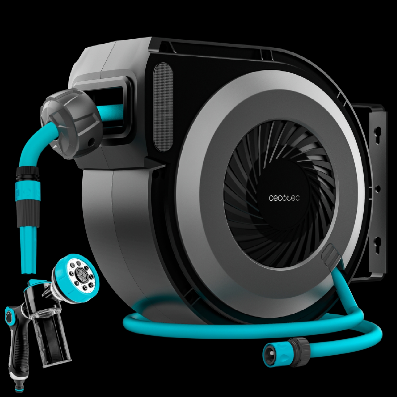 Cecotec Schlauchrolle, 10 M, Hydroshell 100 Pro, Automatische Aufroller Mit Slowreturn Und Smooth Technology