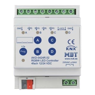 MDT technologies LED Controller 4-Kanal 4/8A, RGBW, 4TE, REG AKD-0424R.02
