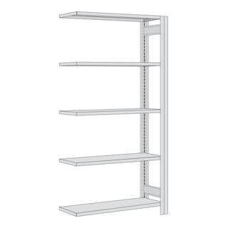 Regalwerk BERT Felgenregal Anbaufeld HxBxT 2500x875x300mm