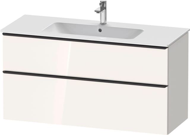 Duravit Waschtischunterschrank D-Neo 121x46,2cm, sw/w hgl, 1 Schubk., 1 Ausz.