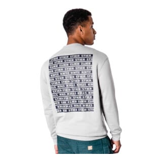 STIER Crew Sweat Style Print XL Ice Grey