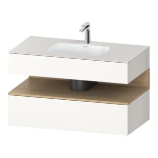 Duravit Einbauwaschtisch-Möbel-Set Qatego 100x55x60cm, E na/we m, Kon-WTU, B