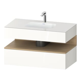 Duravit Einbauwaschtisch-Möbel-Set Qatego 100x55x60cm, E na/we g, Kon-WTU, B