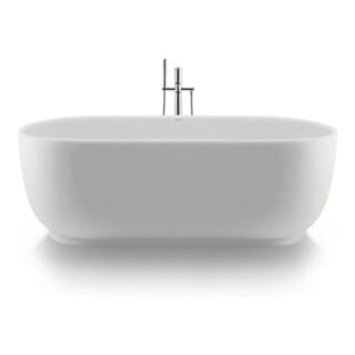 Duravit Oval-Badewanne Luv 180x85x46cm, frei., 2 RS, matt-weiß
