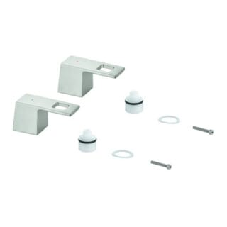 Grohe Griffpaar 48321 für Eurocube 3-L-WT-Batt. Mark. blau/rot supersteel