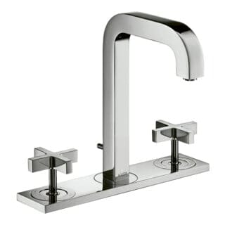hansgrohe 3-Loch-Waschtischarmatur 170 Axor Citterio m A 140mm, m KrG, ZugstAblGar, Pl., chr