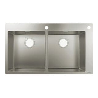 hansgrohe Einbauspüle S712-F765 370/370 845x480mm, 2 Beck., HL u. Lo. geb., ES