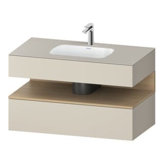 Duravit Einbauwaschtisch-Möbel-Set Qatego 100x55x60cm, E na/tau m, Kon-WTU, B