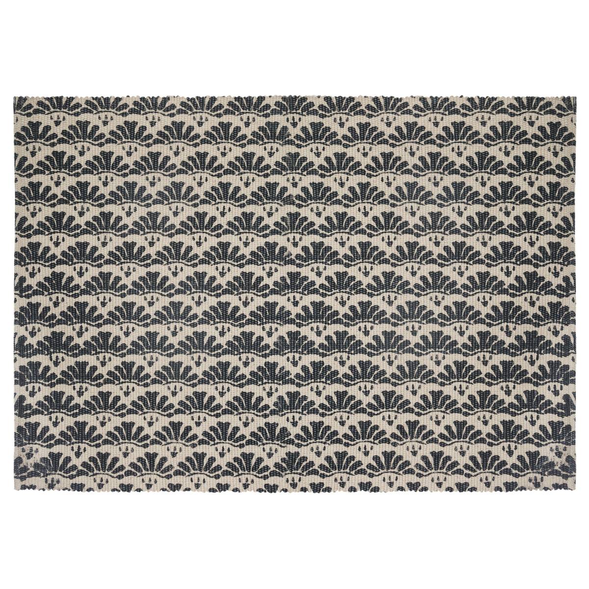 Bedruckter Teppich - Baumwolle - Grau - 60x90 Cm