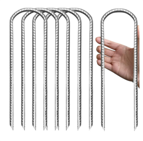 Set Mit 6 U-förmigen Erdankern, Gartenplanenheringen, Zeltheringen, Bodenplanenklammern, Zur Befestigung Von Zäunen, Zelten, Markisen, Campingausrüstung, Trampolinen, Gartenheringen