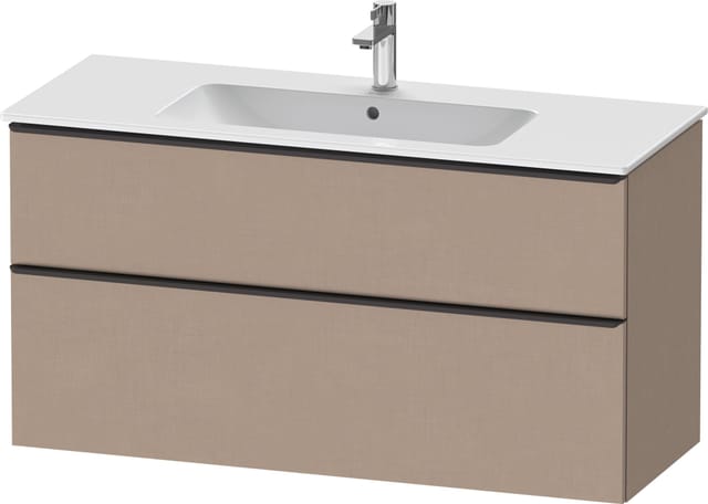 Duravit Waschtischunterschrank D-Neo 121x46,2cm, sw/Leinen, 1 Kast, 1 Ausz.