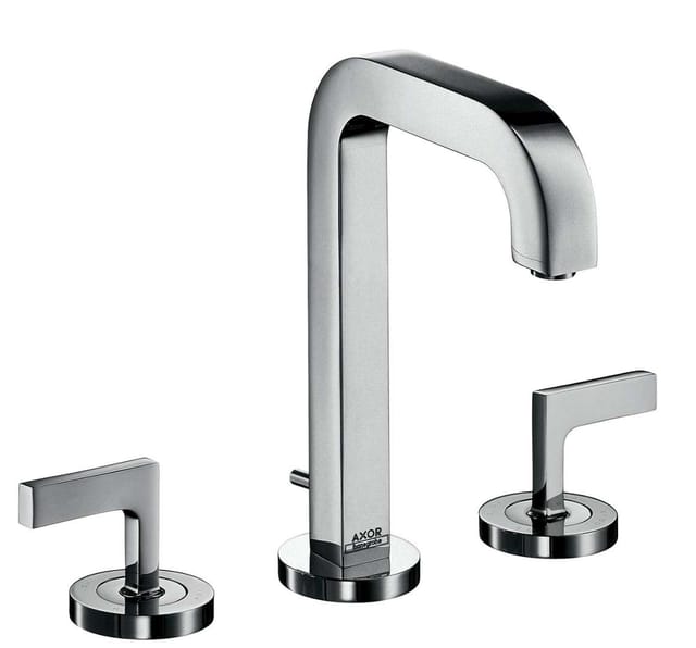 hansgrohe 3-Loch-Waschtischarmatur 170 Axor Citterio m A 140mm, m H-Gr, ZugstAblGar, Ros, chr