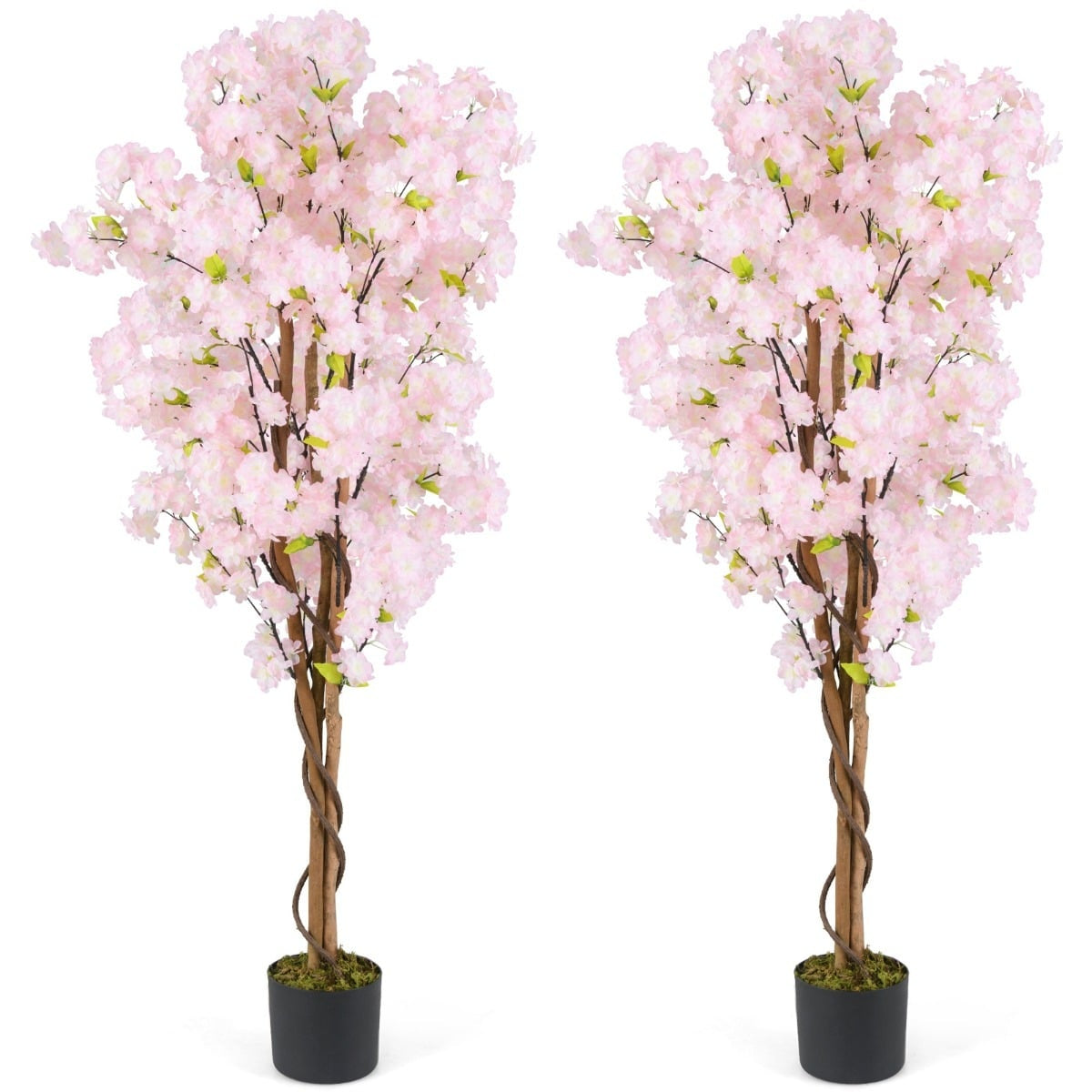 Künstliches Kirschblütenbaum-set, 150 Cm, Rosa, 2er-pack