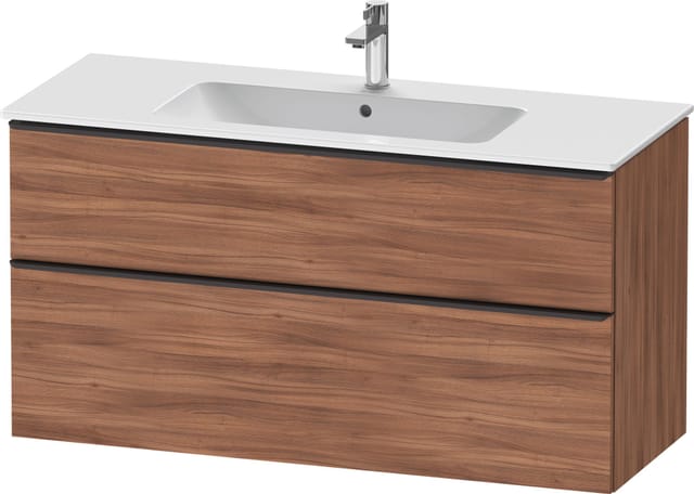 Duravit Waschtischunterschrank D-Neo 121x46,2cm, sw/Nuss N, 1 Kast, 1 Ausz.