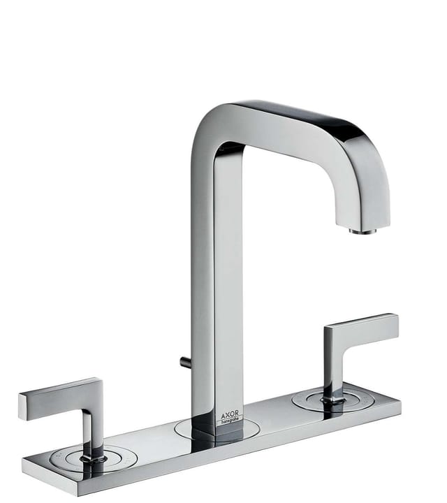 hansgrohe 3-Loch-Waschtischarmatur 170 Axor Citterio A 140mm, m H-Gr, ZugstAblGar, Pl., chr