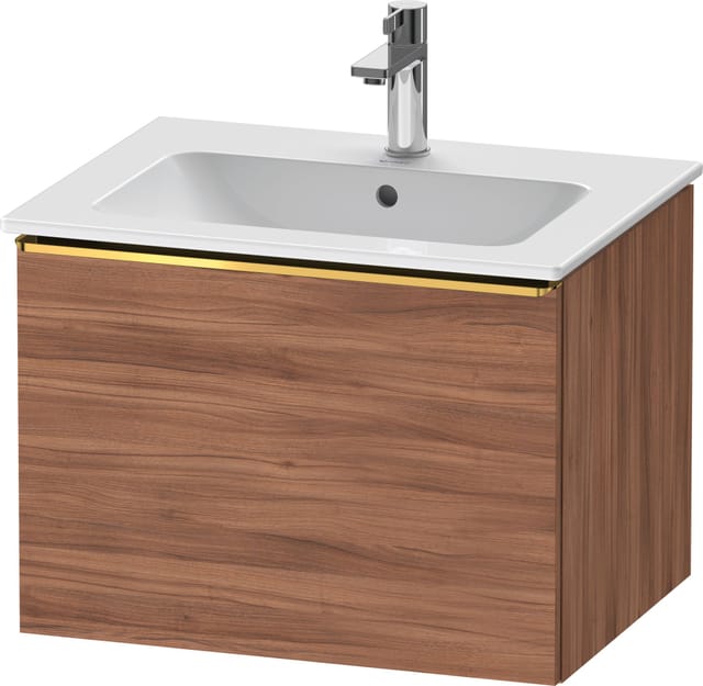 Duravit Waschtischunterschrank D-Neo 61x46,2cm, g pol/Nu Nat, 1 Ausz., wandhängend