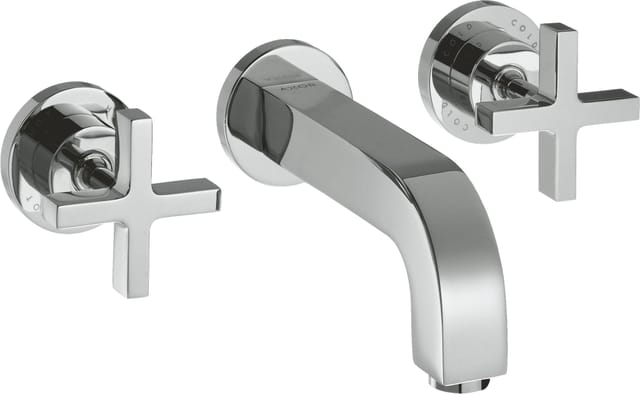 hansgrohe Fertigmontageset Axor Citterio UP-3-L-Waschtischarmatur, m Kreuzgriffen, chrom