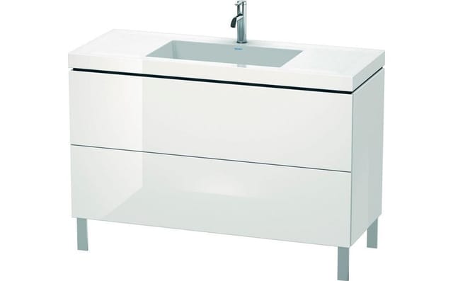 Duravit Waschtischunterschrank c-bonded L-Cube 120x48cm, o HL, we. hgl, 2 Ausz., steh.