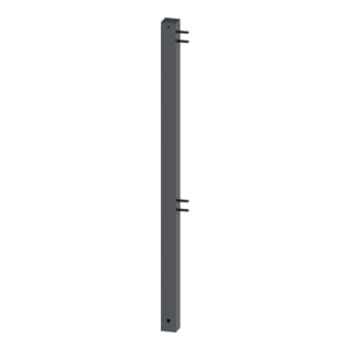 Schake Stadtzaun, Endpfosten + Flachkopf, Vierkantrohr 70x70mm + Stahlkappe, beschichtet, Höhe 1000mm über Flur, zum einbetonieren, 2 Verbindungslaschen