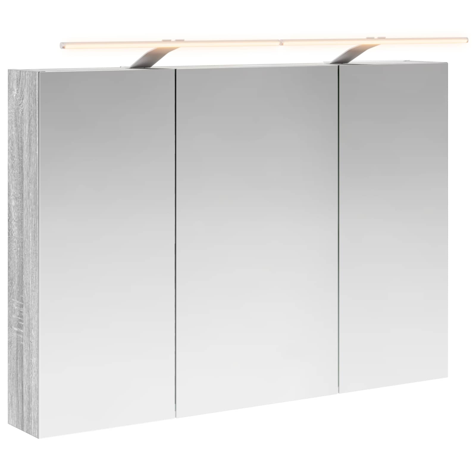 Maison Exclusive - Badezimmerspiegelschrank Graues Sonoma 100 X 1