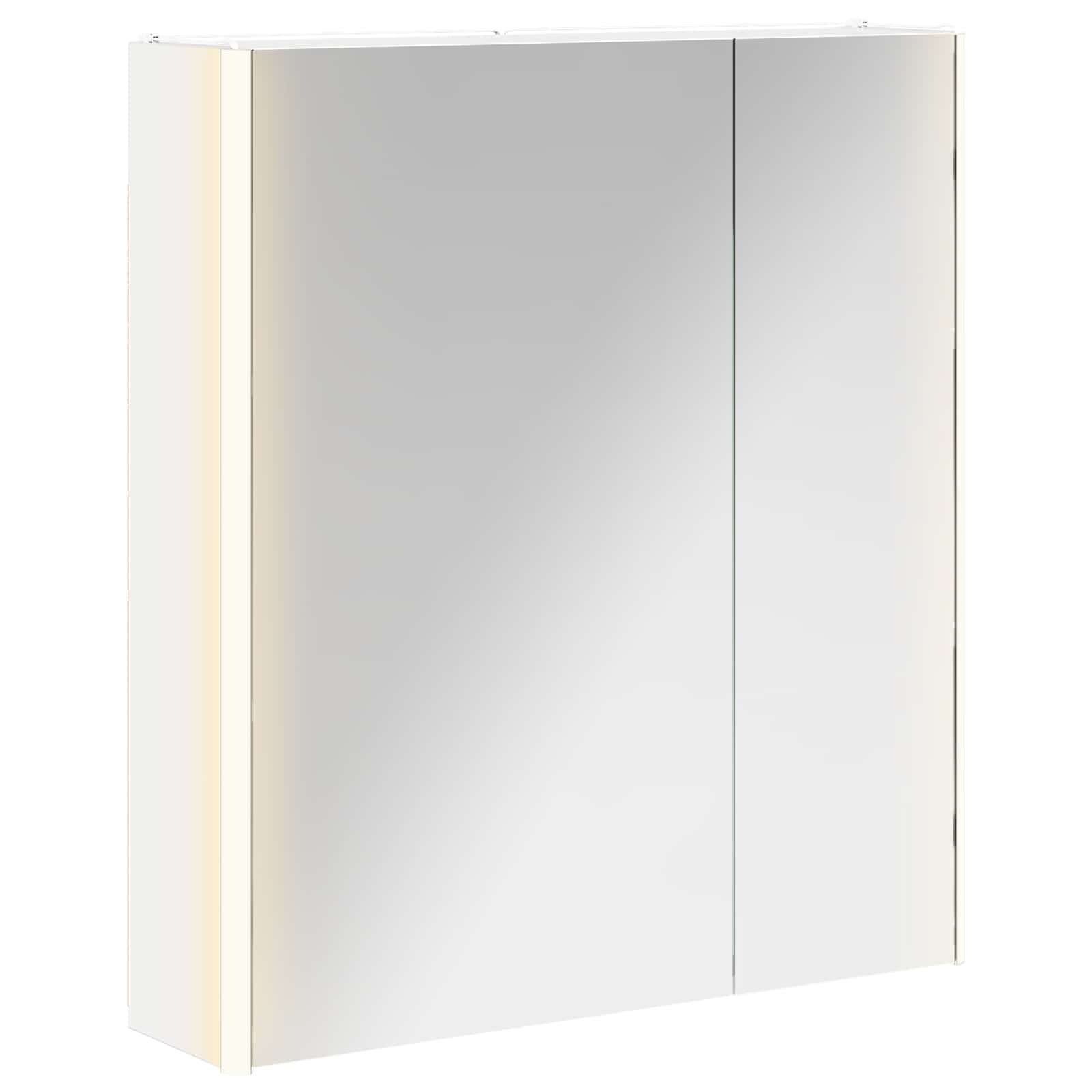 Maison Exclusive - Badezimmerspiegelschrank Weiß 63,5 X 15,5 X 70
