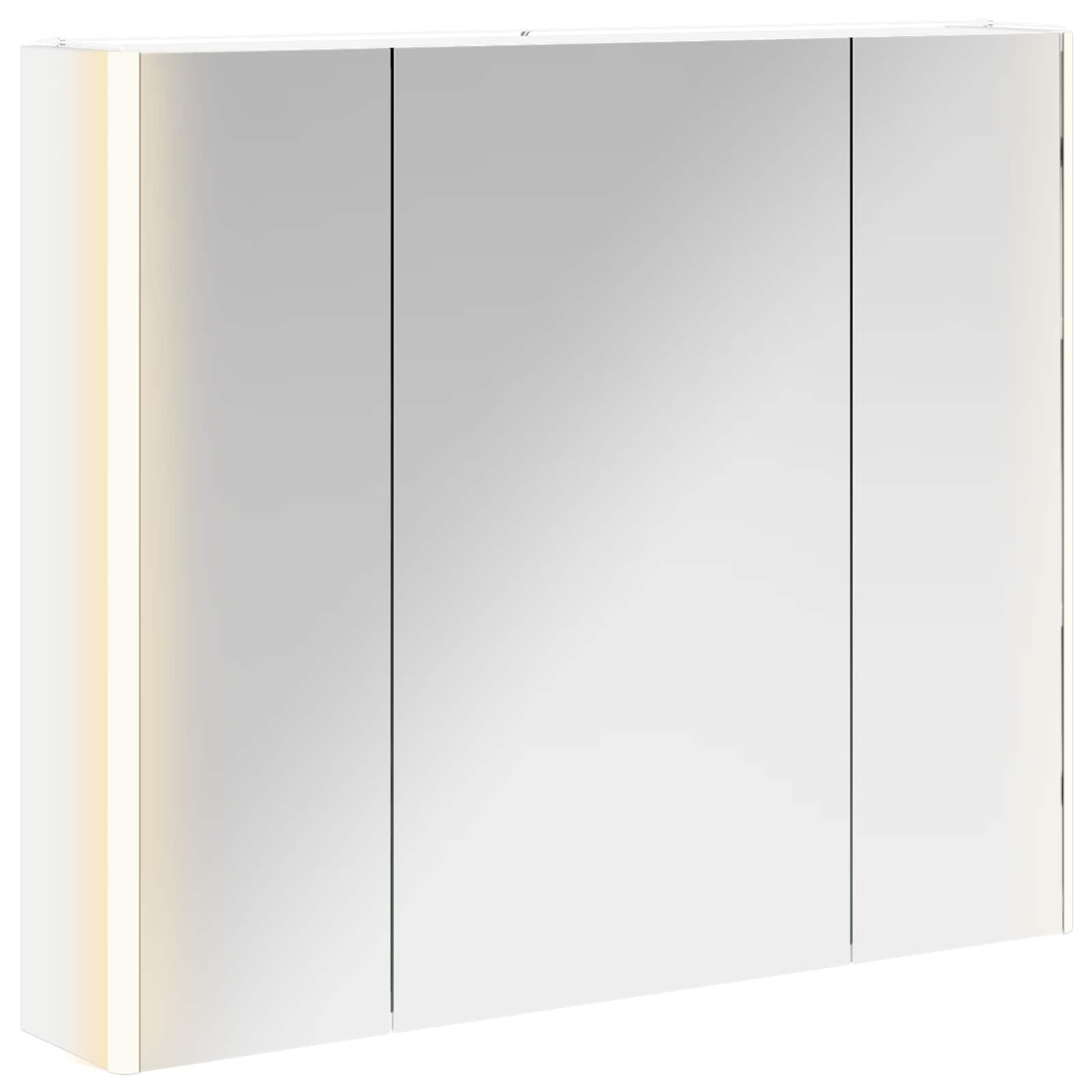 Maison Exclusive - Badezimmerspiegelschrank Weiß 83,5 X 15,5 X 70