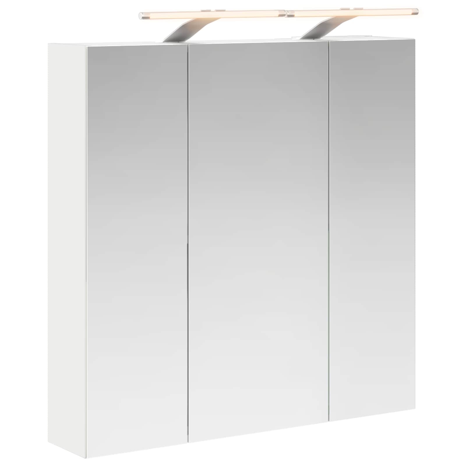 Maison Exclusive - Badezimmerspiegelschrank Weiß 70 X 14,5 X 70 C