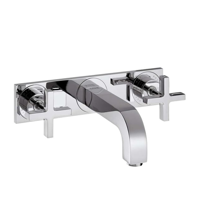 hansgrohe Fertigmontageset Axor Citterio UP-3-L-Waschtischarmatur, m Kreuzgriffe, chrom